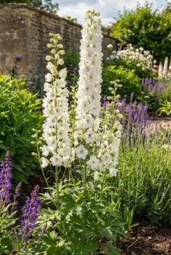 Delphinium (P) Magic Fountains Pure White - Ridderspoor