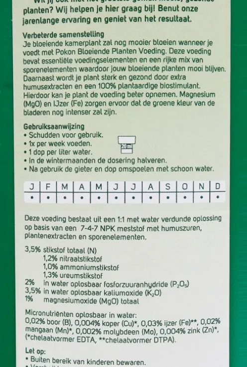 Kamerplant voeding