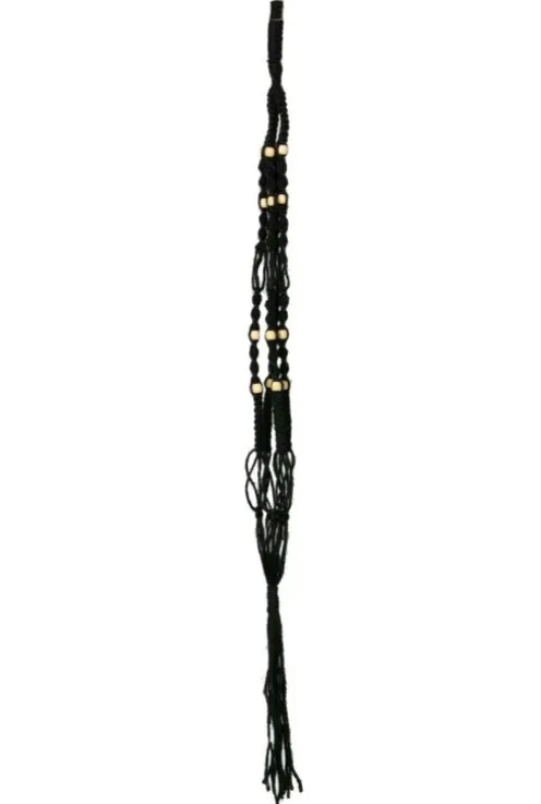 TS Collection Macrame Bloempothanger - zwart