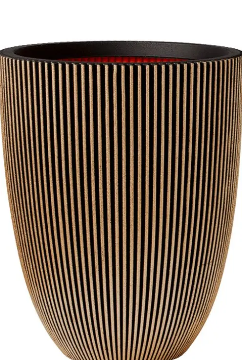 Capi Nature Groove Pot Vaas - Goud