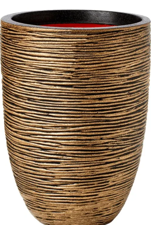 Capi Nature Rib Vaas - Goud